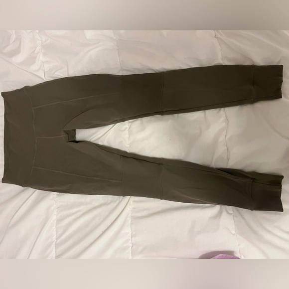 Alo Yoga High Waist Avenue Leggings Yoga Pants Olive Branch Green - Picture 5 of 12